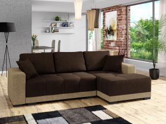 Ecksofa Dallas, Seite: Rechts, Farbe: Alova 07 + Alova 68