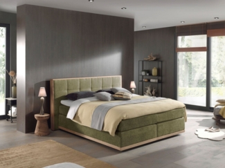 Places of Style Boxspringbett Vinton, aus massiver Eiche, verschiedene Härtegrade (auch H4)