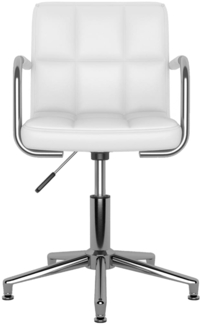 vidaXL Esszimmerstühle 6 Stk. Drehbar Weiß Kunstleder 3088082