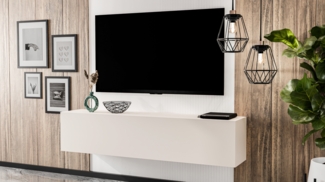 AX LIVING TV-Kommode ZIVOLLI B160xT40xH34 cm hängender TV-Schrank für Wandmontage beige