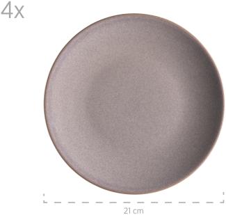 Mäser 931547 Ossia Geschirr-Set für 4 Personen im mediterranen Vintage-Look, Kombiservice, Porzellan, hellblau, 16-teilig (1 Set)