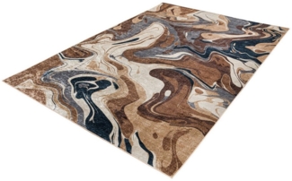 riess-ambiente Designteppich EARTH 230x160cm braun beige · Kurzflor-Teppich im modernen Design, rechteckig, Höhe: 8 mm, Wohnzimmer · Indoor · pflegeleicht · Grafikmuster · Schlafzimmer