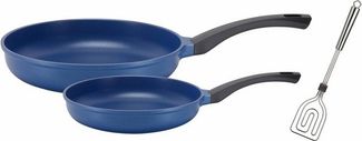 GSW Pfannen-Set Rainbow, Aluminiumguss (Set, 3-tlg, 1x Bratpfanne Ø 24 cm, 1x Bratpfanne Ø 28 cm), Induktion