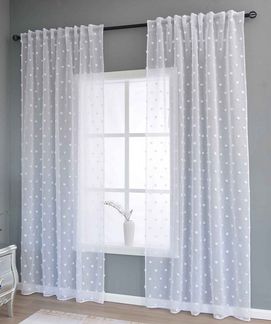 Gardinenbox Gardine (2 St), Multifunktionsband, transparent, Polyester, »VALENCIA« Multiband Scherli 2023420-80