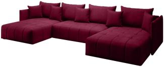 Furnix Ecksofa U-Form-Sofa ASVIL mit Schlaffunktion und Bettkasten, gemütlich