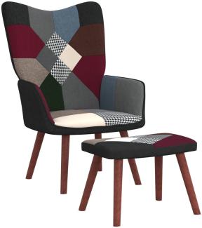 vidaXL Relaxsessel mit Hocker Patchwork Stoff [328196]