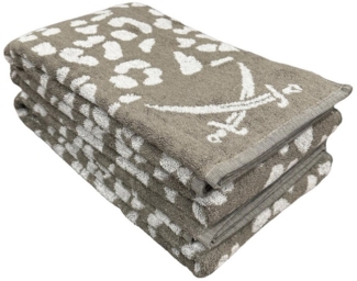 Sansibar Sylt Duschtücher 2 teiliges Duschtuch Set LEO mit modernem Design, 90x160 cm, (Spar-Set, 2-St), 100% Baumwolle, langlebig, saugstark, leicht gezwirnt