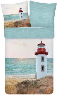ESPiCO Bettwäsche Trendy Bedding Leuchtturm Renforcé 135 x 200 + 80 x 80 cm