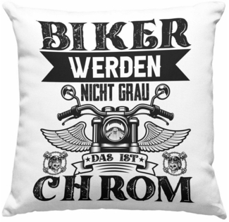 Trendation Dekokissen Trendation - Motorradfahrer Kissen Geschenk Männer Biker Werden Nicht