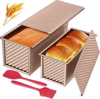 FELIXLEO Brotbackform 4-teilig Antihaft-Brot Toastform mit Deckel für Toast Kuchen, (2-tlg)