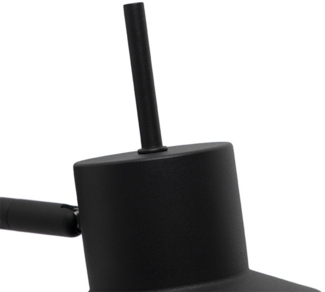 Qazqa Wandleuchte Chappie, ohne Leuchtmittel, E27, Schwarz, Retro, Stahl, 1-flammig