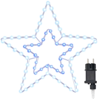 vidaXL Weihnachtsstern mit 72 LEDs Kaltweiß 51,5 x 50 x 0,65 cm Eisen 42018959