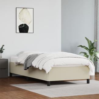 vidaXL Bettgestell Creme 90x190 cm Kunstleder 347223