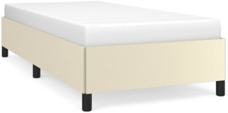 vidaXL Bettgestell Creme 90x190 cm Kunstleder 347223