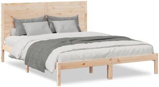 vidaXL Massivholzbett Extra Lang ohne Matratze 140x210 cm 3309299