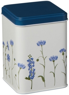 Ib Laursen - Vorratsdose Dose mit Deckel Kornblumen Blau H12,5cm Metall 32988-00