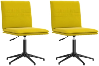 vidaXL Esszimmerstühle 2 Stk. Gelb Samt 3315374