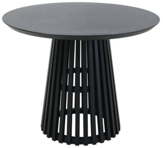 Esstisch 100x100x77 cm Hevea Schwarz