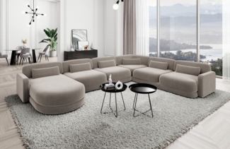 Sofa Dreams Wohnlandschaft Stoff Polstersofa Luxus Couch Stoffsofa Valencia XXL, Loungesofa