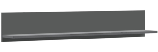 Dmora Regal Bertha, Gestell, Wandregal, Mehrzweckregale, 16x100 h18 cm, Schwarz
