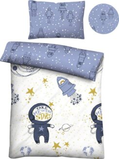 biberna 0004647 Feinbiber-Bettwäsche, eisblau, 1x 100x135 cm + 1x 40x60 cm