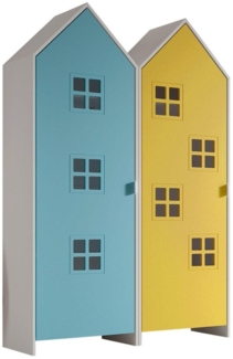 Schrank Casami Bruges 37 x 115,2 x 171,3 cm MDF Blau Gelb