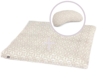 bodhi Meditationskissen Meditations-Set: Meditationskissen + Zabuton, Madurai, ecru