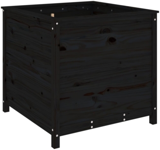 vidaXL Pflanzkübel Schwarz 82,5x82,5x78 cm Massivholz Kiefer 825307