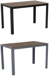 FIRE ALMA Nonwood Alu-Gartentisch Gartenmöbel anthrazit/grau 120x70 cm