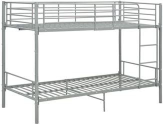 vidaXL Etagenbett Grau Metall 90×200 cm 287911