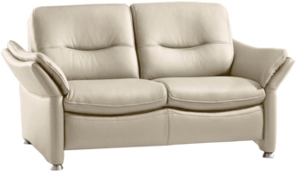 HUKLA 2-Sitzer HU-SF15058 Ledersofa, Breite 164 cm, hochwertiges Glattleder, optional mit Kopfstütze