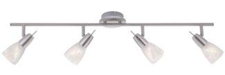 JULIA LED Leuchten Direkt Deckenleuchte, 4xGU10 4W 3000K Innenleuchte, IP20 stahl 11474