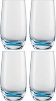 Eisch Becher 4er Set Jessica blau, Trinkbecher, Gläser, Kristallglas, 350 ml, 45310711