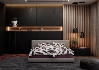 Mako Satin Bettwäsche Elegant Brush brombeer Garnitur 200x200 + 2x 80x80