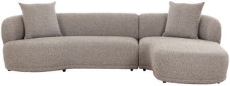 Sofa >Kingston< in braun, Polyester - 294x69cm (BxH)