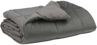 vidaXL Ganzjahresbettdecke Gepolstert Hellgrau 140 x 220 cm Mikrofaser 42026007