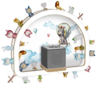 Holzura Kinderregal Tonie Regal Regenbogen mit magnetischem Rahmen für Toniefiguren