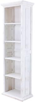 Bücherregal - Massivholz - Weiß - Landhaus - Shabby Chic - Pinienholz