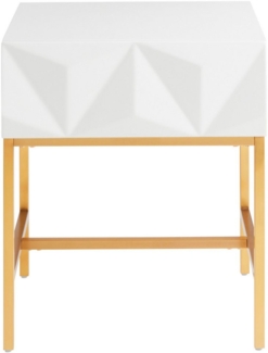 Leonique Beistelltisch Minfi, Schublade mit 3D-Front, auch als Nachttisch geeignet, Breite 50 cm