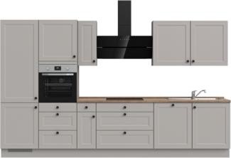 nobilia® Küchenzeile "Cascada II", vormontiert, Breite 360 cm, Ausrichtung wählbar, wahlw. mit E-Geräten