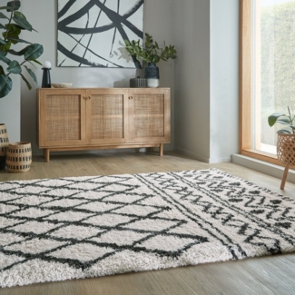 FLAIR RUGS Hochflor-Teppich SOUQ LINES, rechteckig, Höhe: 40 mm, Souq Lines Teppich im Berber-Stil