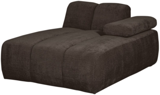 Modulsofa Mojo Flachcord Chaiselongue-Rechts, Braun