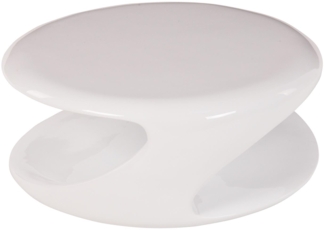 SalesFever Couchtisch 80 x 80 x 33 cm weiß Fiberglas Fiberglas L = 80 x B = 80 x H = 33 weiß
