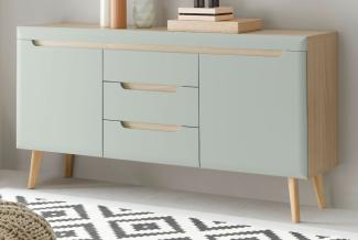 Sideboard Isgard in Pistazie und Eiche 160 cm