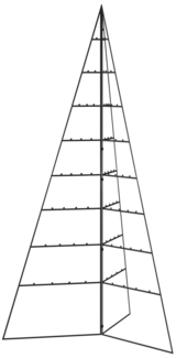 vidaXL Metall-Weihnachtsbaum für Dekorationen Schwarz 180 cm 359602