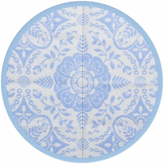 vidaXL Outdoor-Teppich ARAKIL Baby Blau Ø160 cm PP 368499