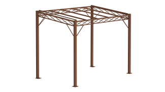 ELEO Pergola rechteckig Ischia 3 x 2 m unbeschichtet