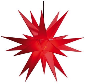 SAICO Original LED-Stern für außen rot, Ø 60cm, LED wechselbar, inklusive LED-Leuchtmittel mit Außentransformator