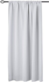 Woltu Gardine (1 St), blickdicht, Blickdicht mit Kräuselband für Schiene, 250 g/m²