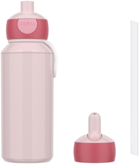 Mepal CAMPUS Pop-Up Trinkflasche Set mit Flip-Up Ersatzdeckel Cool Pink (2025)